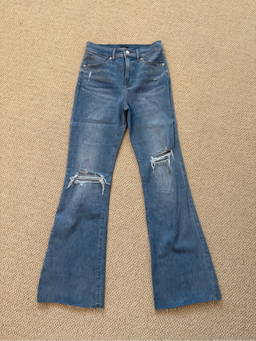 Express Flare High-Rise Distressed Jeans